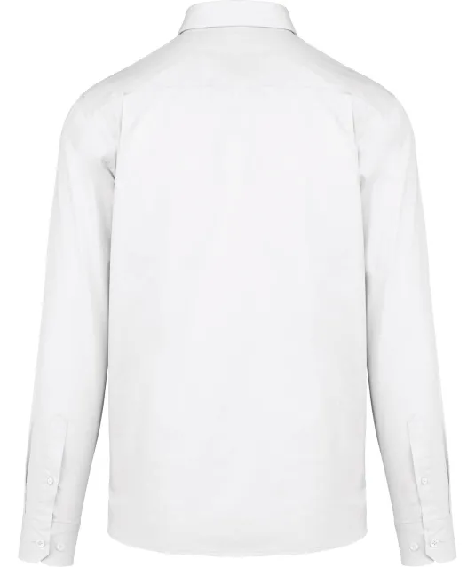K586 - Herenoverhemd met lange mouwen van katoen Nevada White