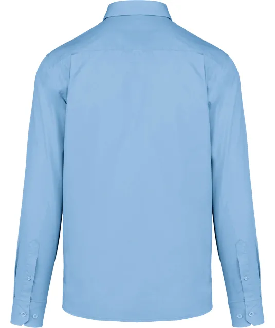K586 - Herenoverhemd met lange mouwen van katoen Nevada Sky Blue