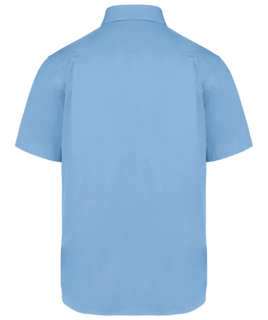 K587 - Katoenen herenoverhemd met korte mouwen "Ariana" Sky Blue