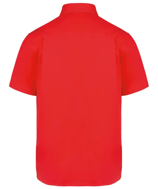 K587 - Katoenen herenoverhemd met korte mouwen "Ariana" Red