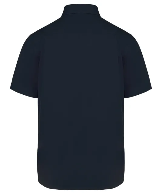 K587 - Katoenen herenoverhemd met korte mouwen "Ariana" Navy