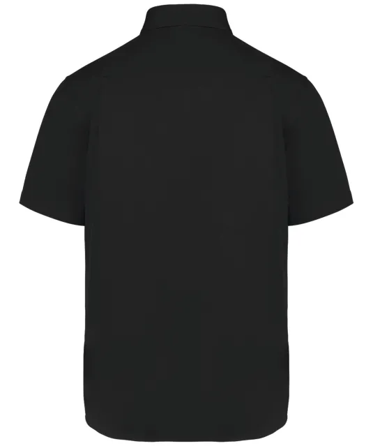 K587 - Katoenen herenoverhemd met korte mouwen "Ariana" Black