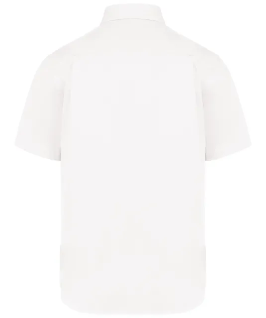 K587 - Katoenen herenoverhemd met korte mouwen "Ariana" White