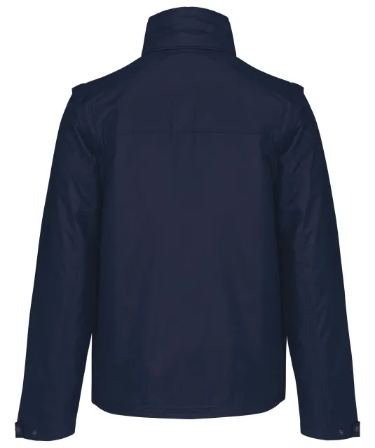 K639 - Herenjack met afneembare mouwen Navy / Grey