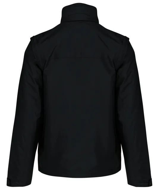 K639 - Herenjack met afneembare mouwen Black / Orange