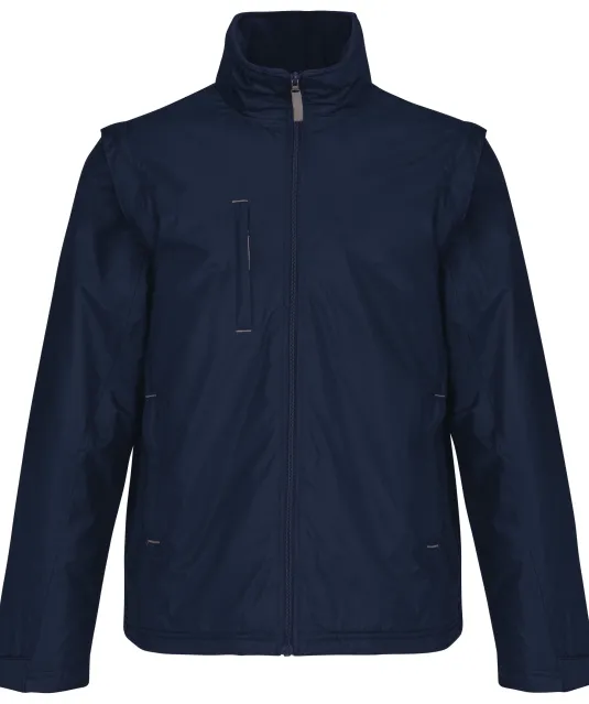 K639 - Herenjack met afneembare mouwen Navy / Grey
