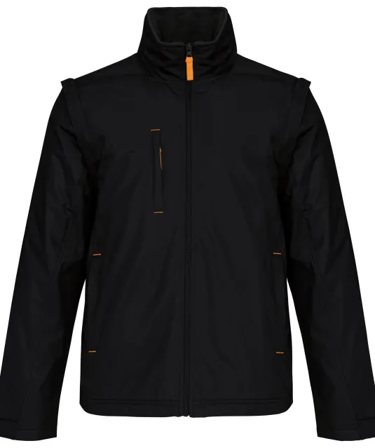 K639 - Herenjack met afneembare mouwen Black / Orange