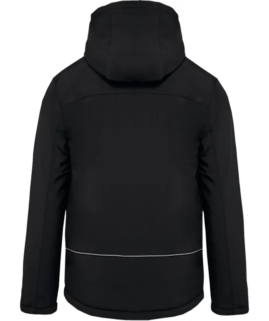 K650 - Gewatteerde softshell herenparka met capuchon Black