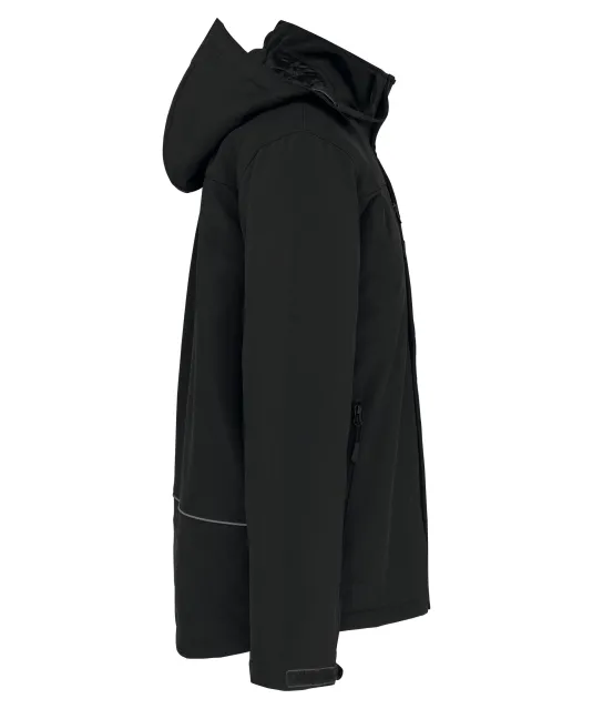K650 - Gewatteerde softshell herenparka met capuchon Black
