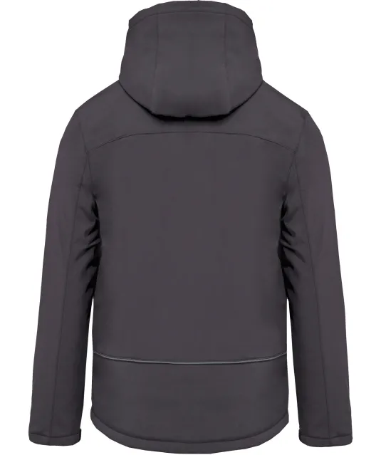 K650 - Gewatteerde softshell herenparka met capuchon Titanium