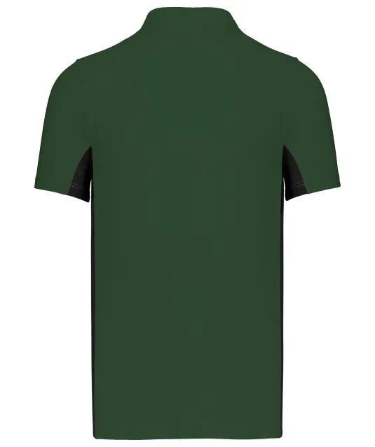 K232 - Tweekleurige piquépolo korte mouwen heren Forest Green / Black