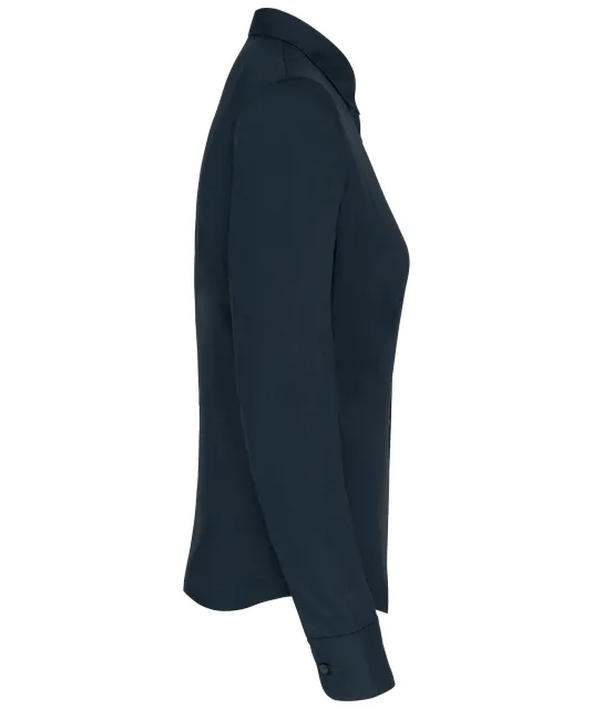 K549 - Overhemd in onderhoudsvriendelijk polykatoen-popeline dames Navy