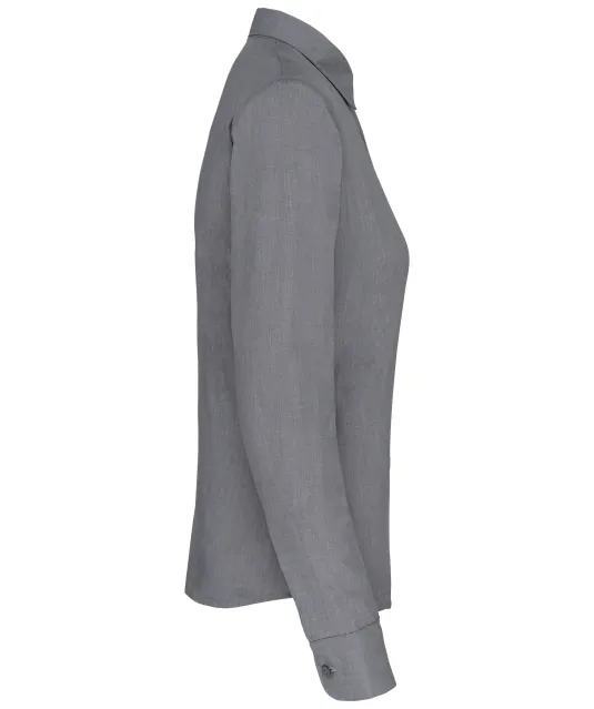 K549 - Overhemd in onderhoudsvriendelijk polykatoen-popeline dames Marl Storm Grey