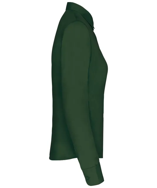 K549 - Overhemd in onderhoudsvriendelijk polykatoen-popeline dames Forest Green