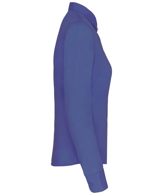 K549 - Overhemd in onderhoudsvriendelijk polykatoen-popeline dames Cobalt Blue