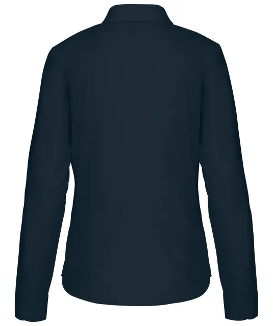 K549 - Overhemd in onderhoudsvriendelijk polykatoen-popeline dames Navy