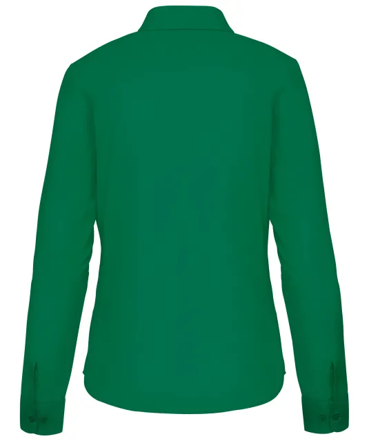 K549 - Overhemd in onderhoudsvriendelijk polykatoen-popeline dames Kelly Green