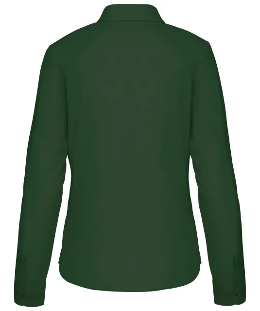 K549 - Overhemd in onderhoudsvriendelijk polykatoen-popeline dames Forest Green
