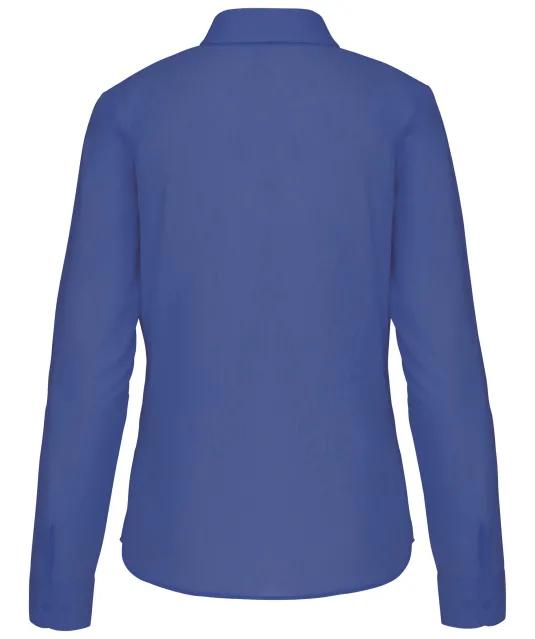 K549 - Overhemd in onderhoudsvriendelijk polykatoen-popeline dames Cobalt Blue