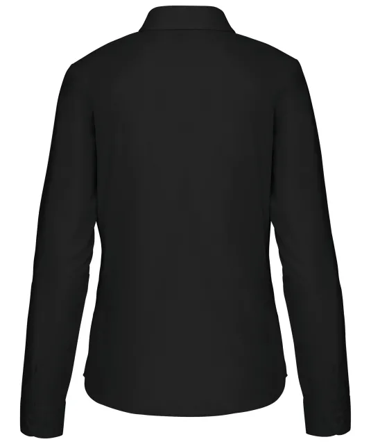 K549 - Overhemd in onderhoudsvriendelijk polykatoen-popeline dames Black