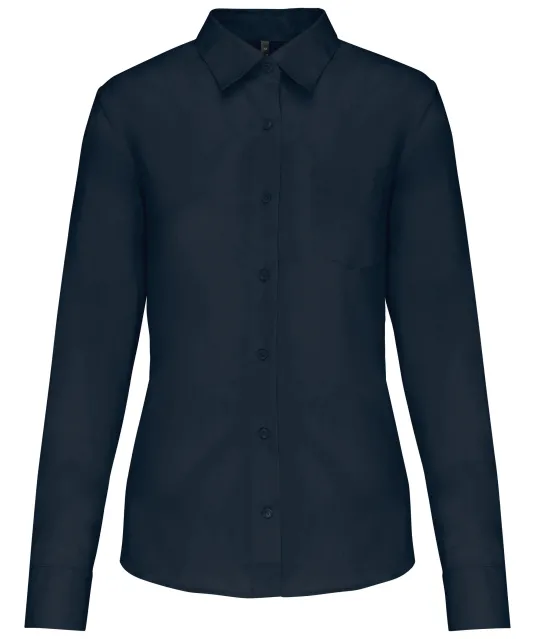 K549 - Overhemd in onderhoudsvriendelijk polykatoen-popeline dames Navy