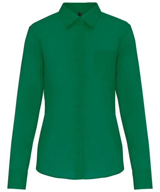K549 - Overhemd in onderhoudsvriendelijk polykatoen-popeline dames Kelly Green