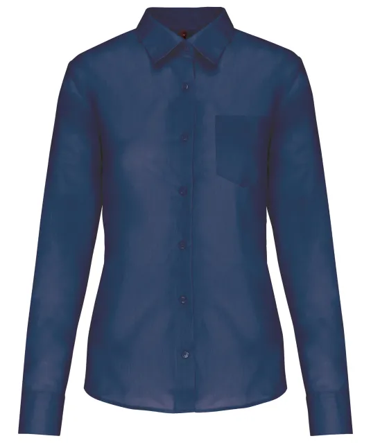 K549 - Overhemd in onderhoudsvriendelijk polykatoen-popeline dames Deep Blue