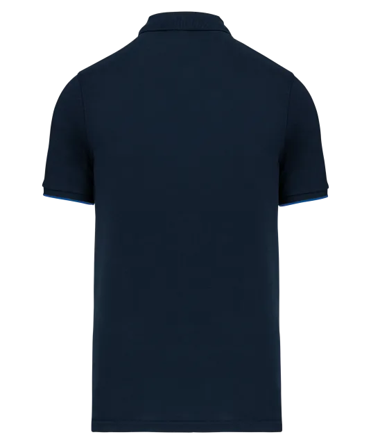 WK270 - Contrasterende polo Day To Day korte mouwen Navy / Light Royal Blue