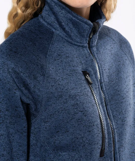 K9107 - Heather damesvest met rits Dark Grey Melange