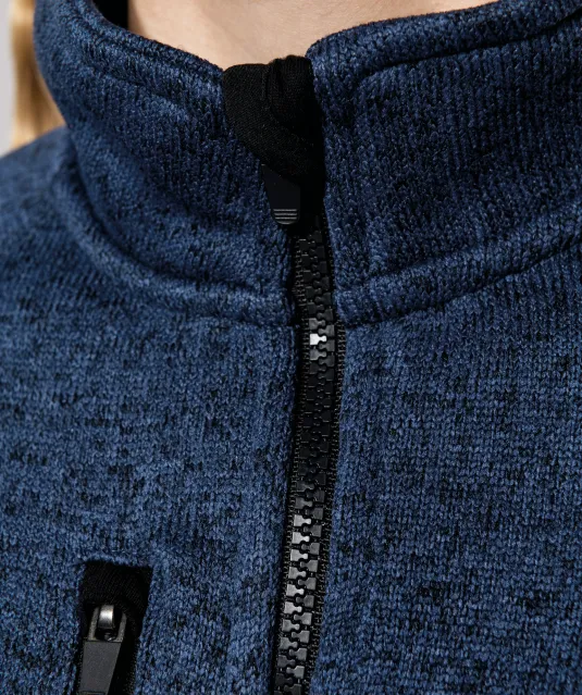 K9107 - Heather damesvest met rits Dark Grey Melange