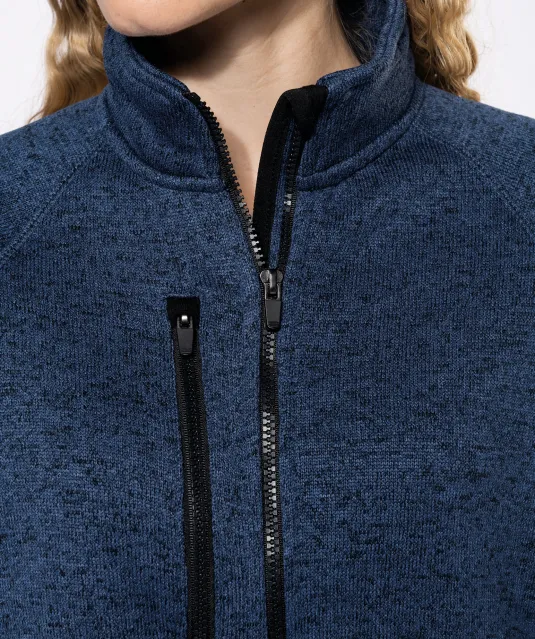 K9107 - Heather damesvest met rits Dark Grey Melange