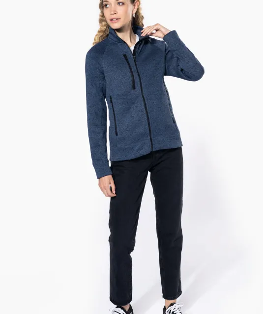 K9107 - Heather damesvest met rits Dark Grey Melange
