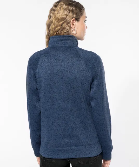 K9107 - Heather damesvest met rits Dark Grey Melange