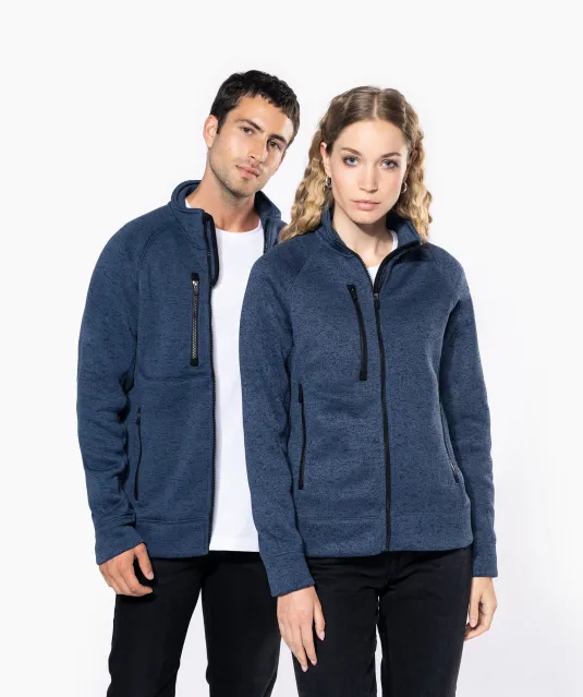 K9107 - Heather damesvest met rits Dark Grey Melange