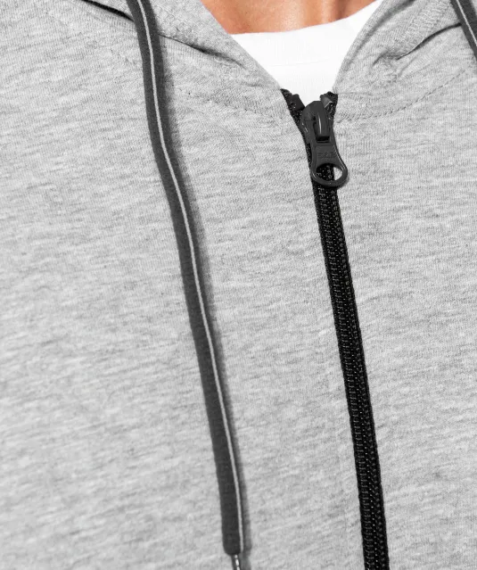 K438 - Vestje van licht katoen met capuchon Black