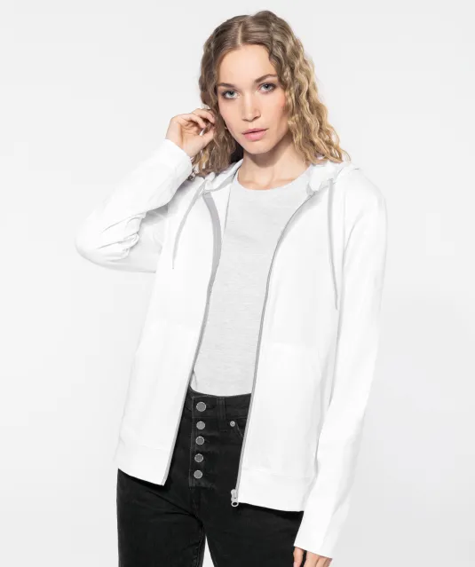 K438 - Vestje van licht katoen met capuchon Black