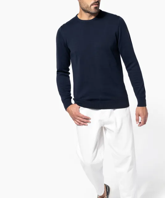 K967 - Herenpullover met ronde hals Black