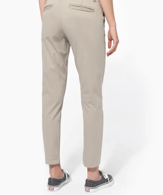 K749 - Enkelhoge broek voor dames Beige