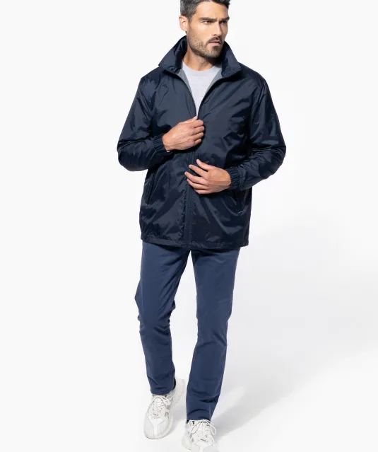 K632 - Gevoerde windbreaker heren Navy