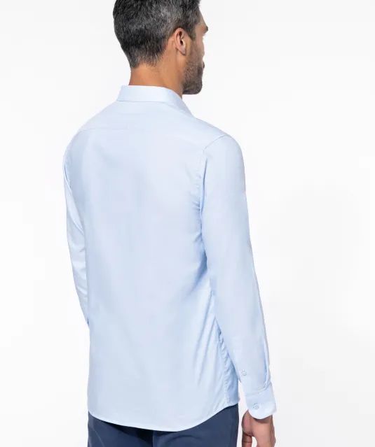 K595 - Heren overhemd Oxford lange mouwen Oxford Blue