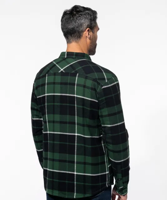 K579 - Geruit overshirt met sherpavoering Red / Navy checked