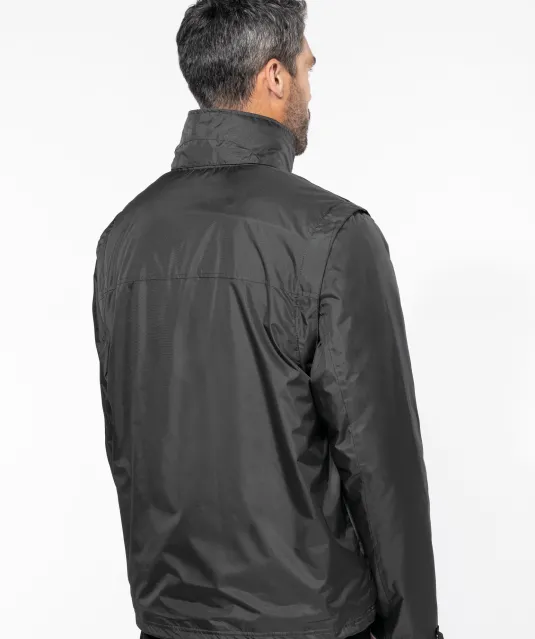 K639 - Herenjack met afneembare mouwen Black / Orange
