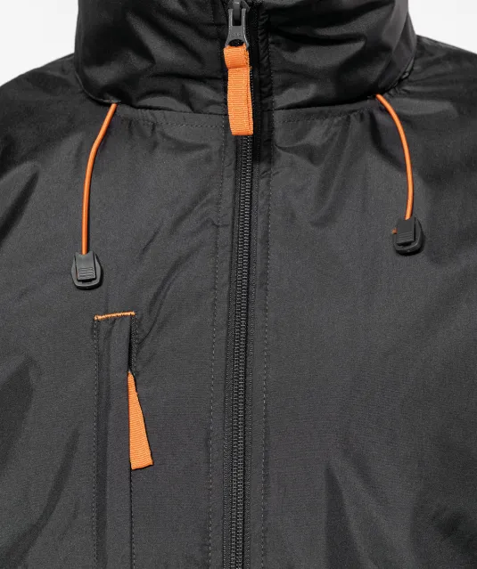 K639 - Herenjack met afneembare mouwen Black / Orange