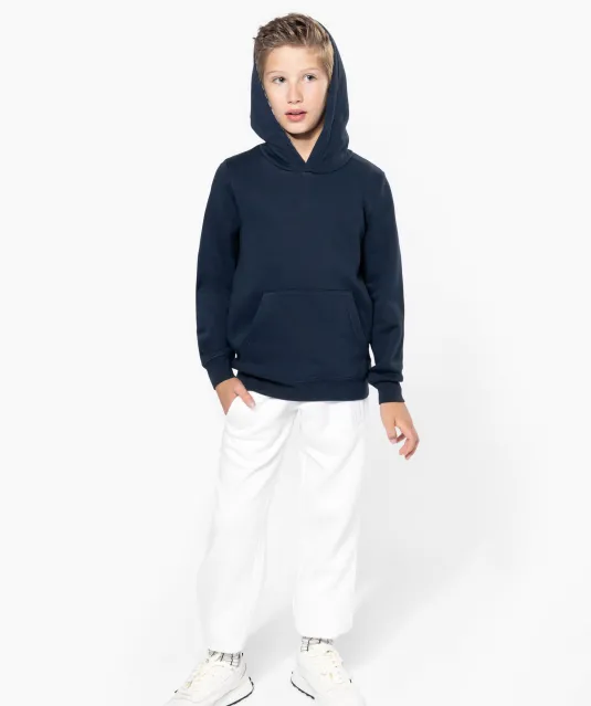 K4014 - Unisex kindersweater met contrasterende capuchon met motief Black / Skate Graffiti