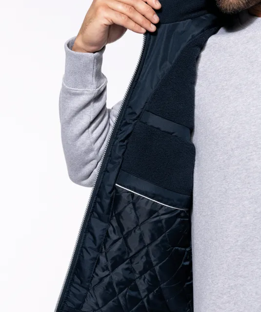 K659 - Met fleece gevoerde bodywarmer heren Convoy Grey