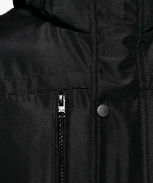 K656 - Parka met afneembare capuchon Black
