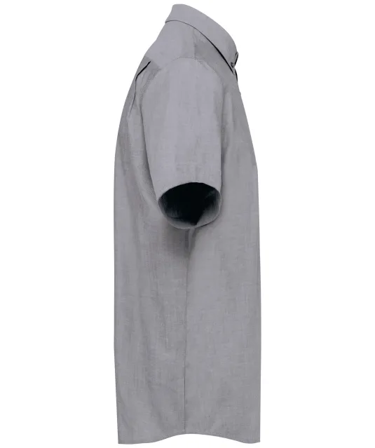 K535 - Heren Oxford overhemd korte mouwen Oxford Zinc