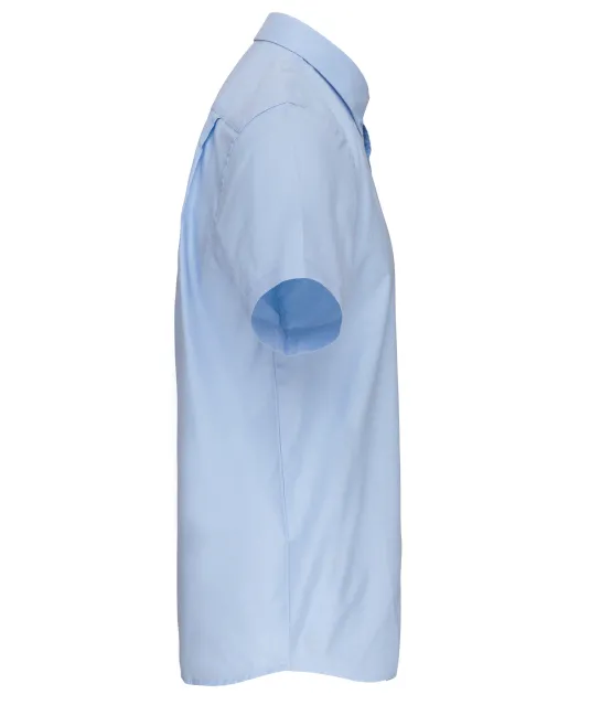 K535 - Heren Oxford overhemd korte mouwen Oxford Blue