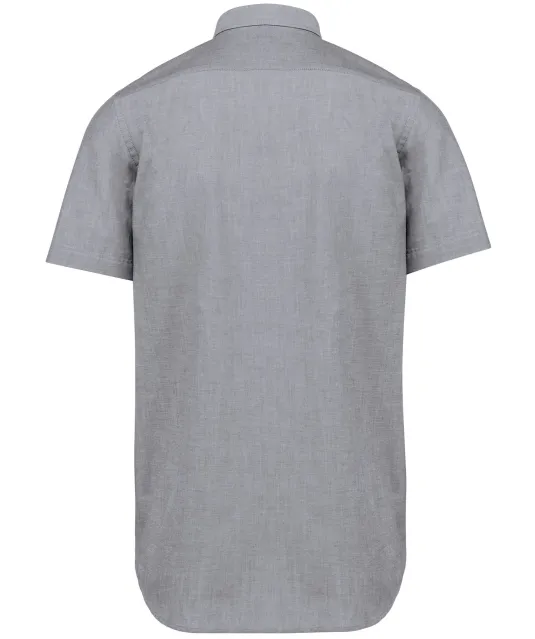 K535 - Heren Oxford overhemd korte mouwen Oxford Zinc
