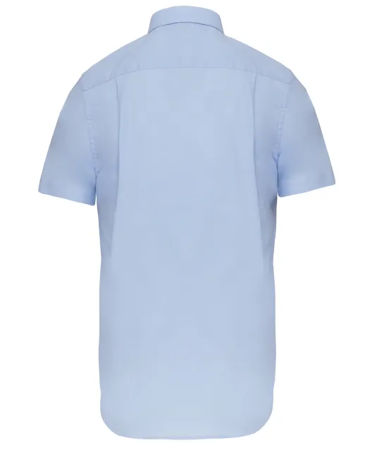 K535 - Heren Oxford overhemd korte mouwen Oxford Blue
